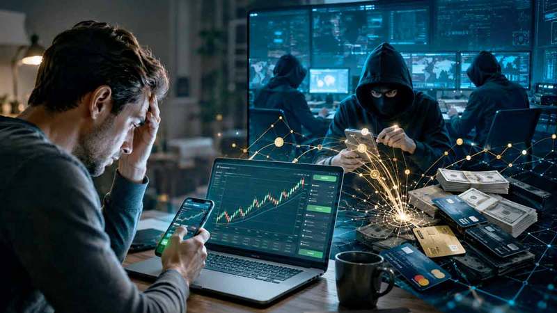 عصابات تداول وهمي تتخفى وراء واجهات احترافية للاستيلاء على أموال الضحايا