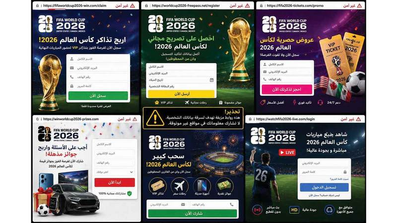 «شاهد الآن مباريات كأس العالم».. مفتاح القراصنة لسرقة بيانات الأفراد